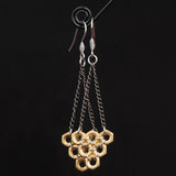 Suspended Hive Hex Earrings