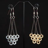 Suspended Hive Hex Earrings